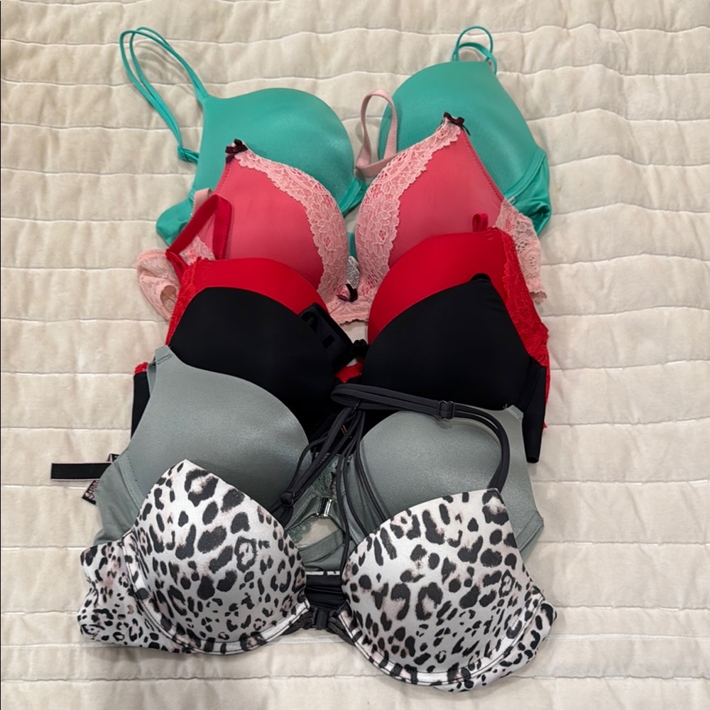 Green and Red Intimates Collection Molded Cup Bras